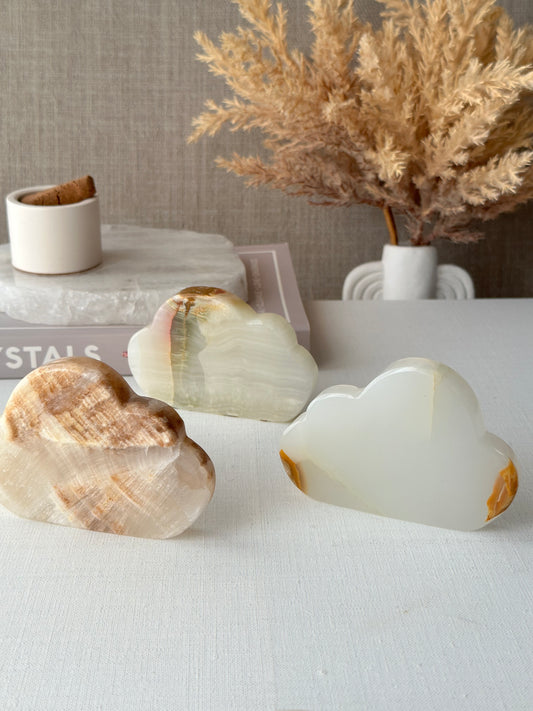 White Onyx Clouds || Large