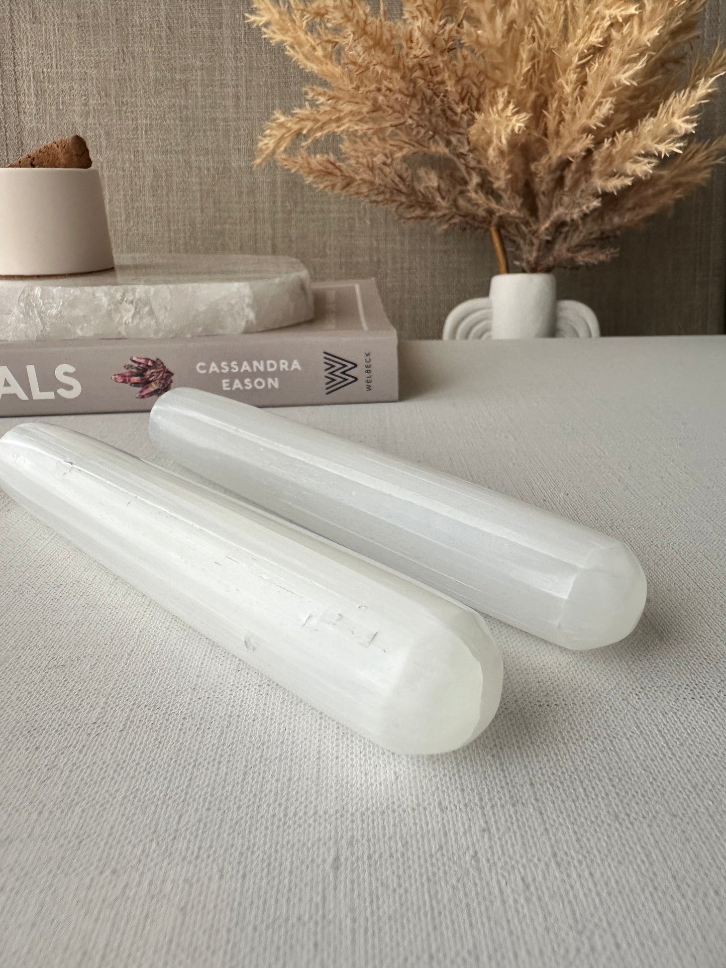 Selenite Smooth Wands || Purification