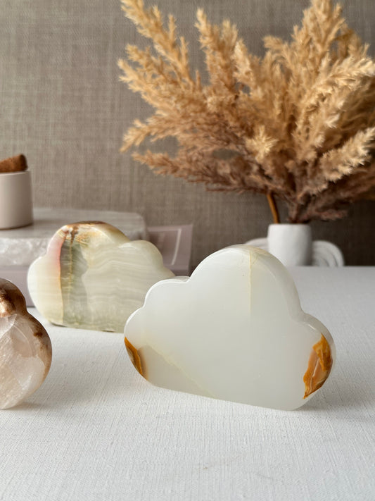 White Onyx Clouds || Large