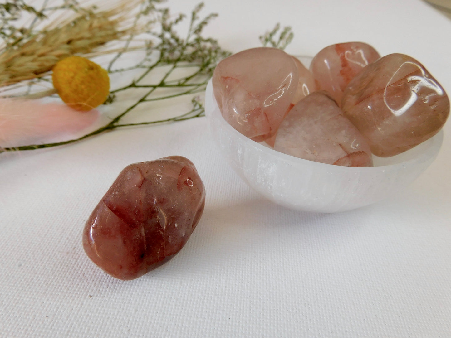 Strawberry Quartz Tumble || Gratitude
