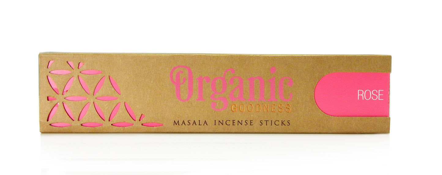 Organic Goodness - Rose // Organic Masala Incense 15g box