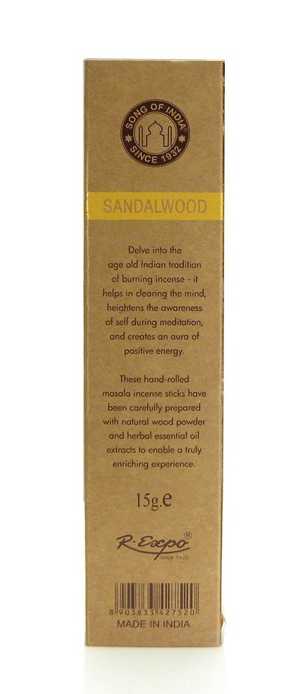 Organic Goodness - Sandalwood // Organic Masala Incense 15g box