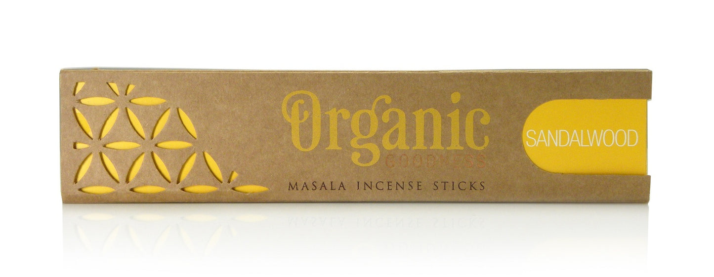 Organic Goodness - Sandalwood // Organic Masala Incense 15g box