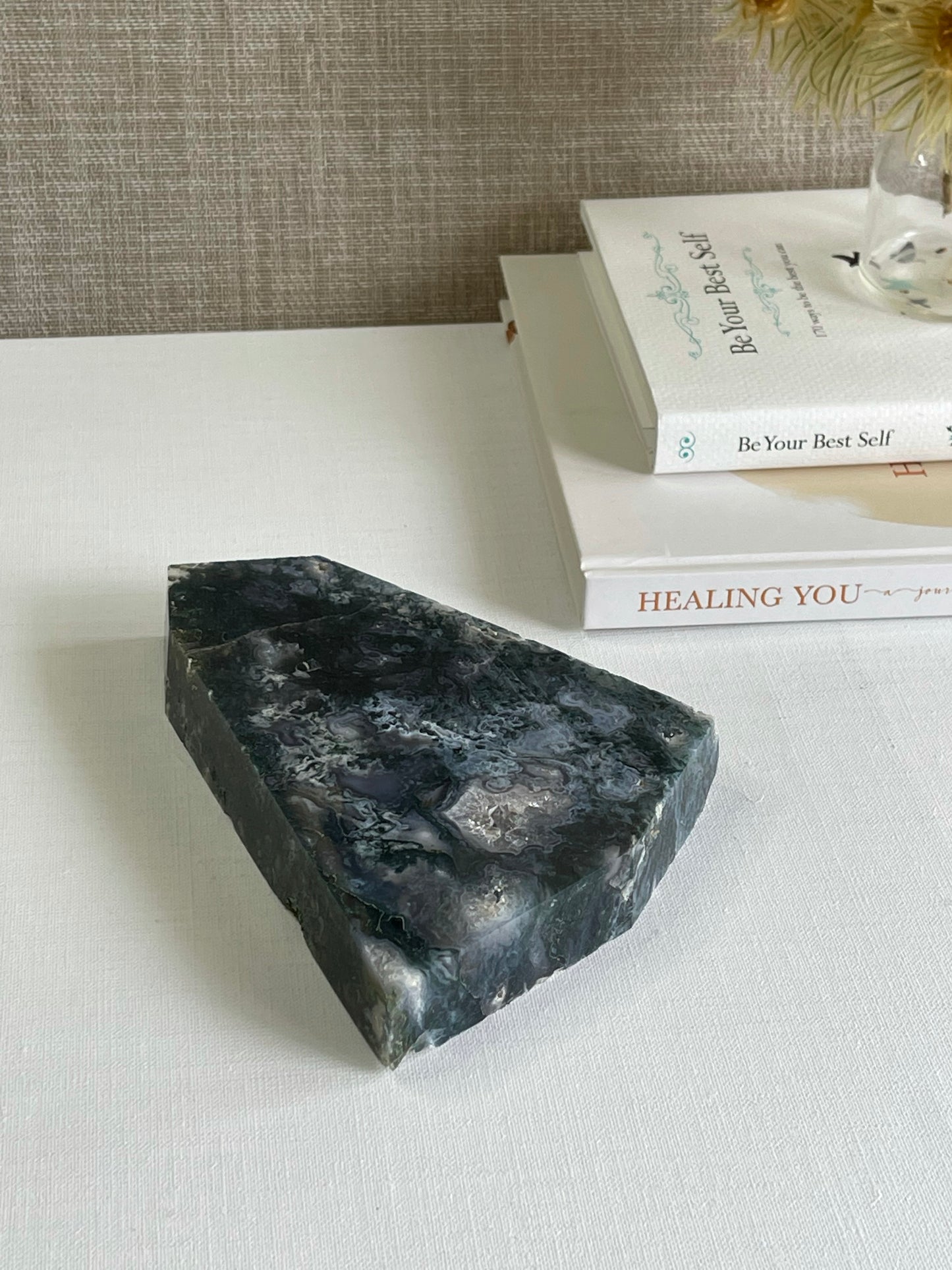 Druzy Moss Agate Slab || New Beginnings