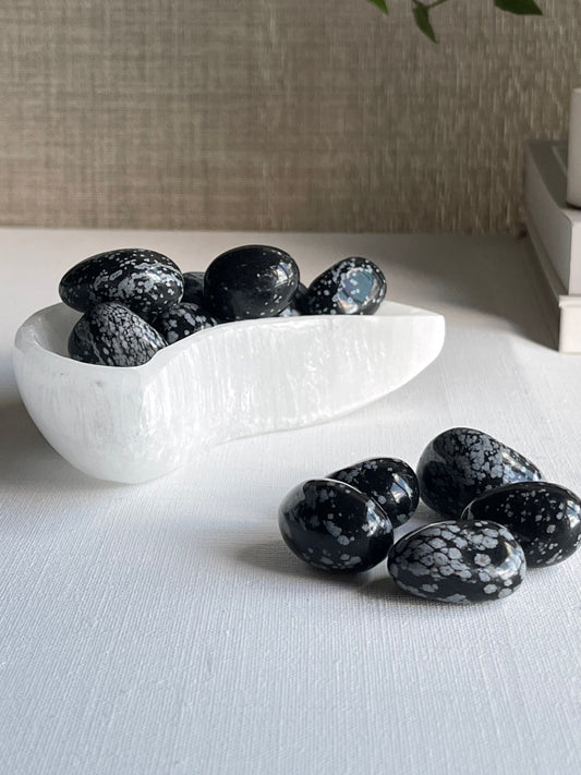 Snowflake Obsidian Tumble || Purification