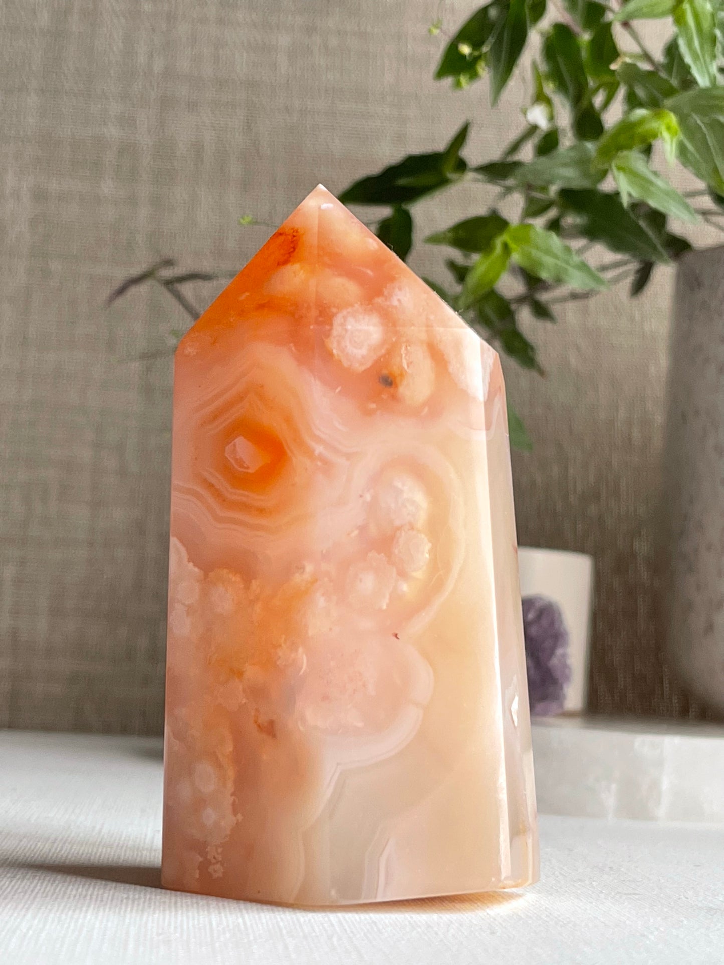 Red Flower Agate Points || Inner Peace