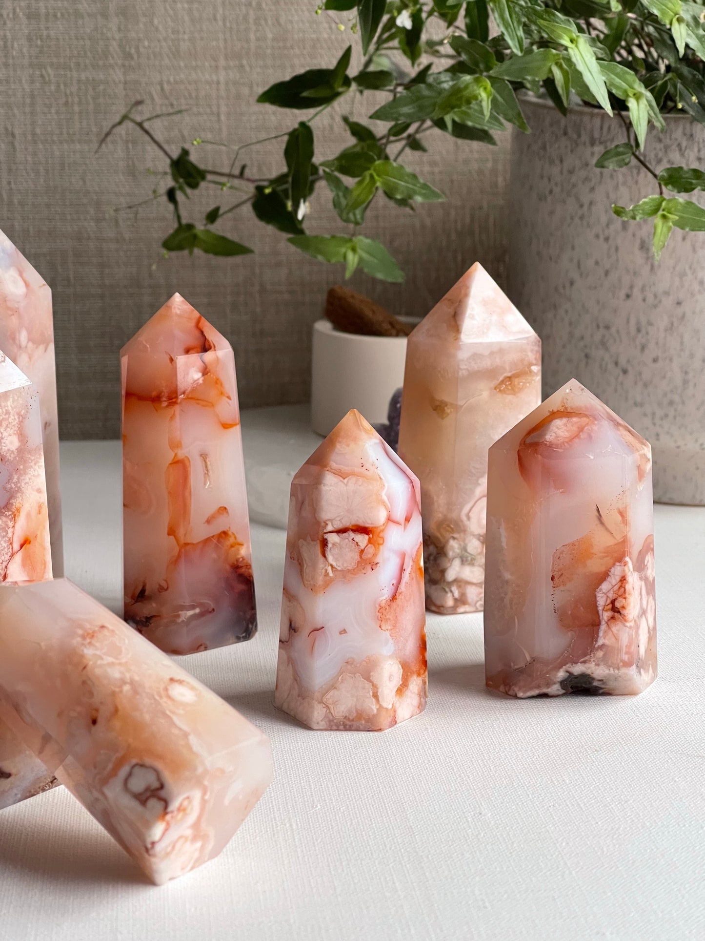 Red Flower Agate Points || Inner Peace