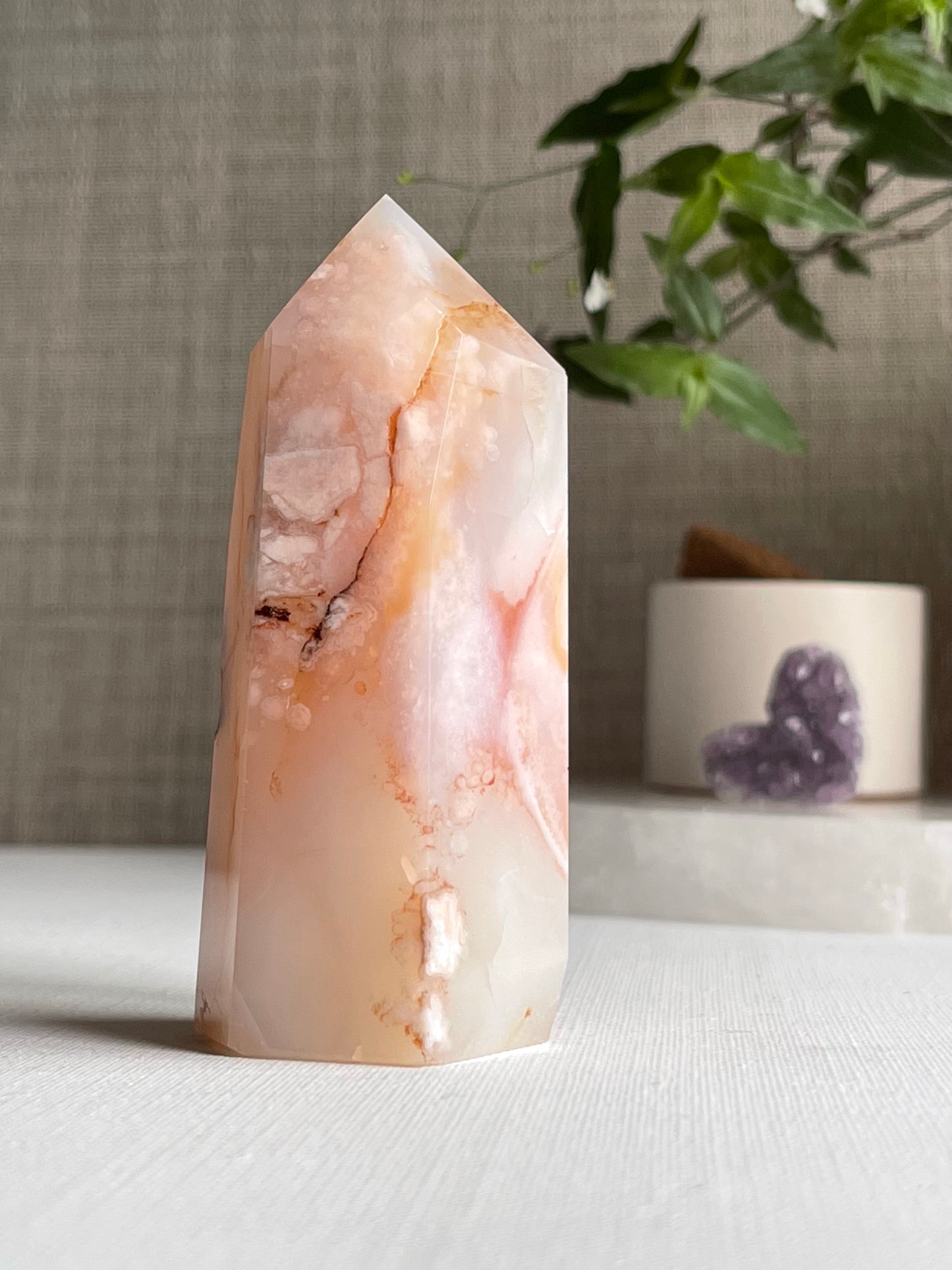 Red Flower Agate Points || Inner Peace
