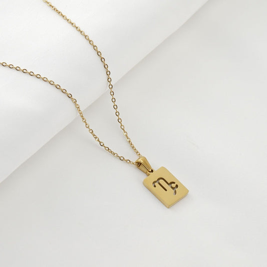 Capricorn Zodiac Necklace || 18k Gold Plated