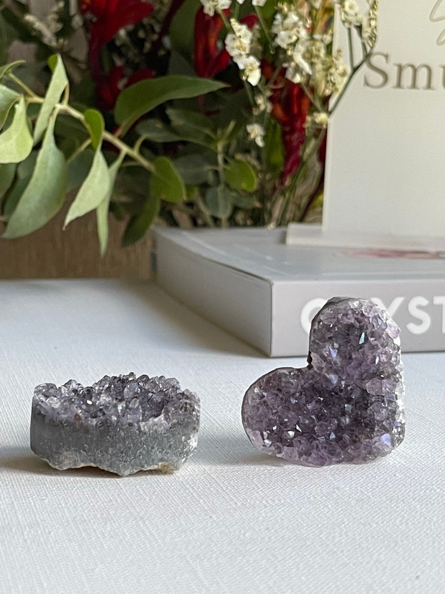 Amethyst Cluster Hearts || Balance
