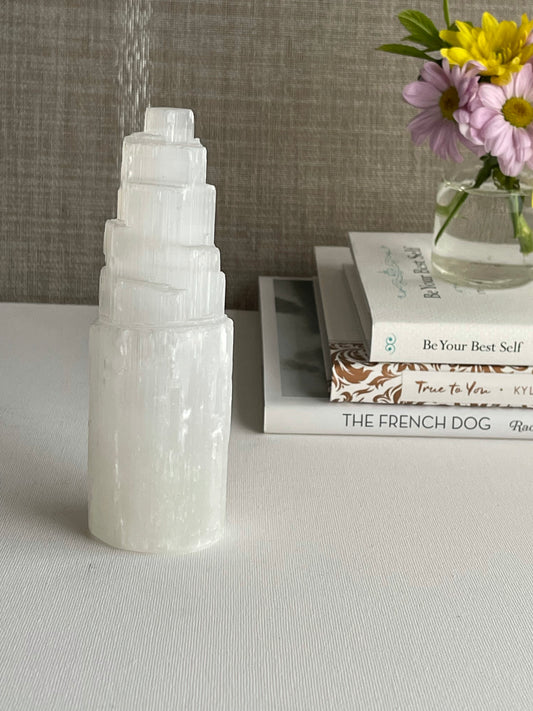 Selenite Rough Tower || Purification