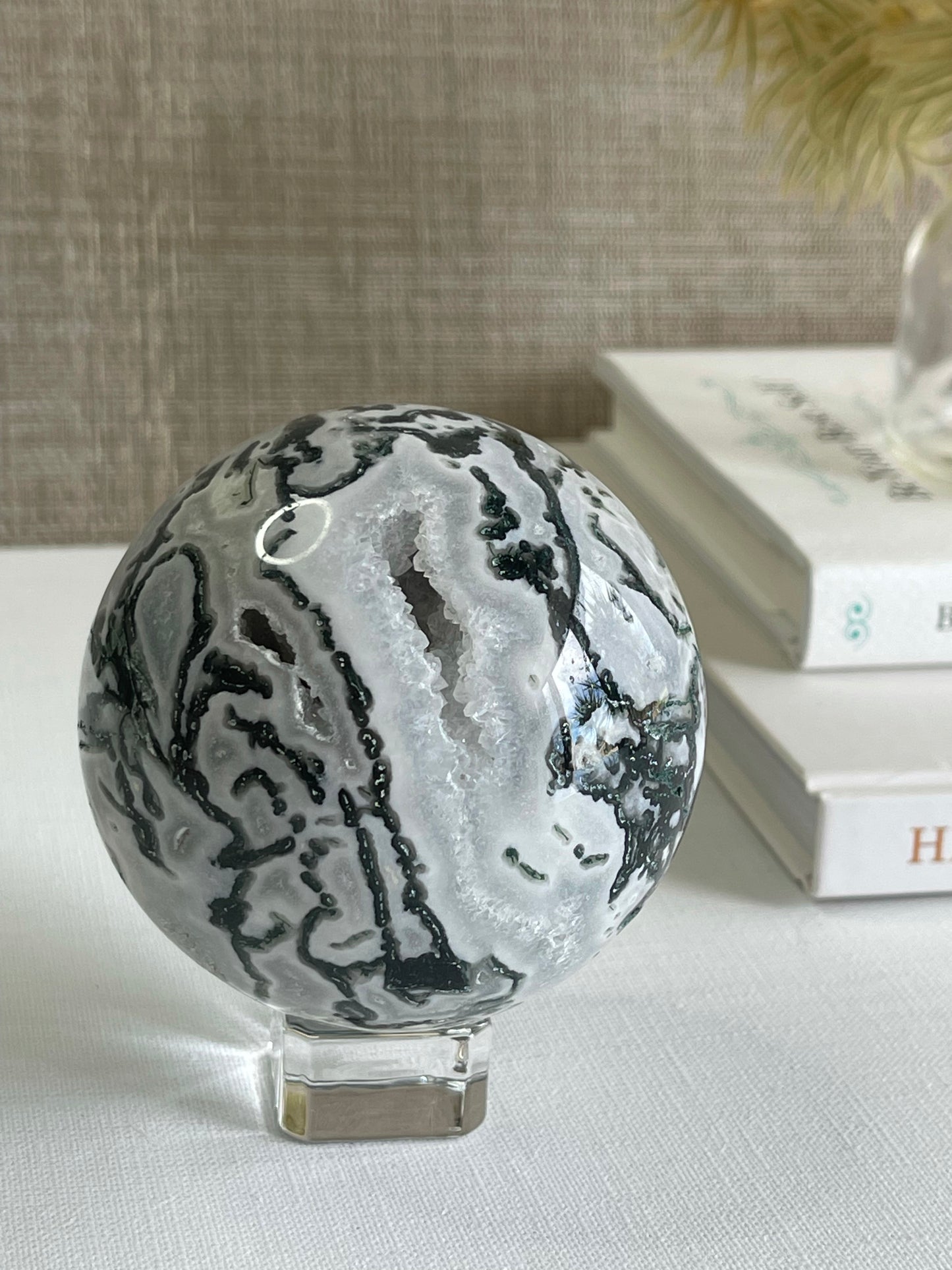 Druzy Moss Agate Spheres || New Beginnings