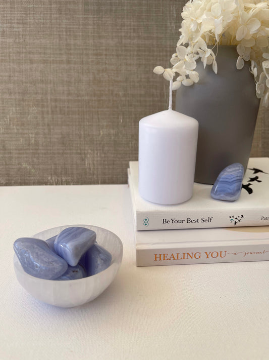 Blue Lace Agate Tumble || Hope