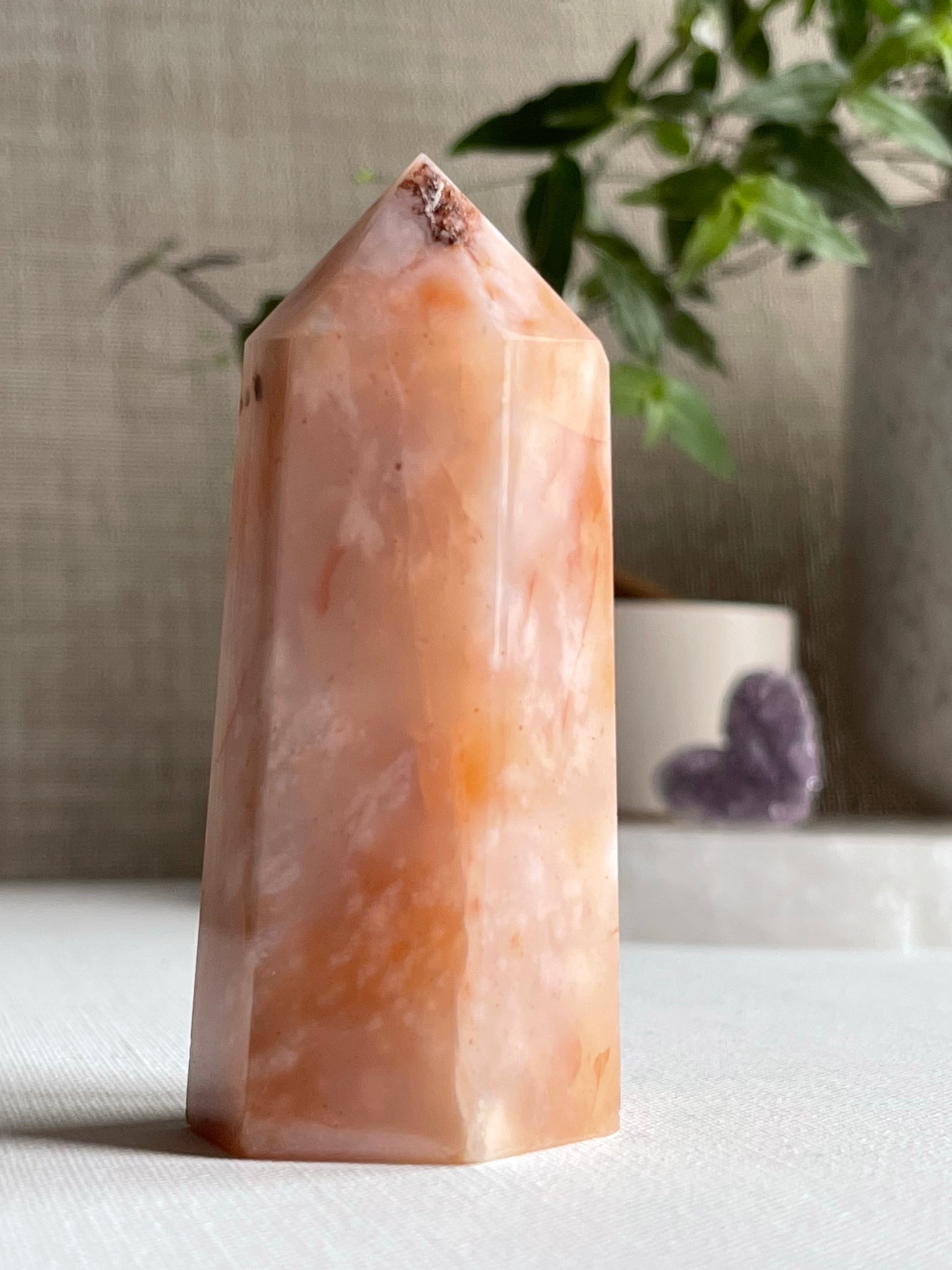 Red Flower Agate Points || Inner Peace