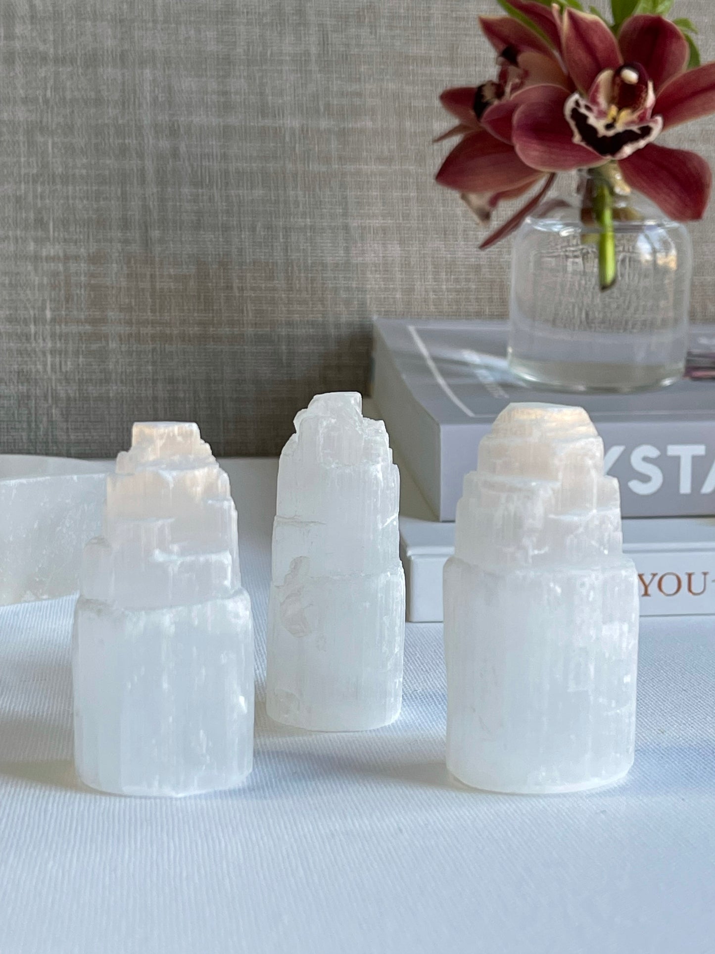 Selenite Rough Tower || Purification