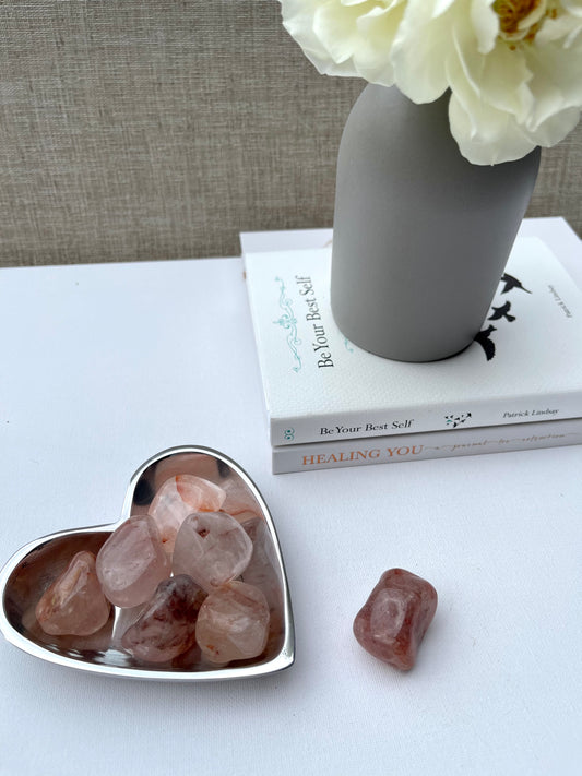 Strawberry Quartz Tumble || Gratitude
