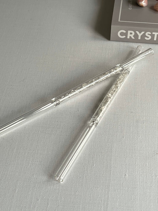 Crystal Chip Glass Straws