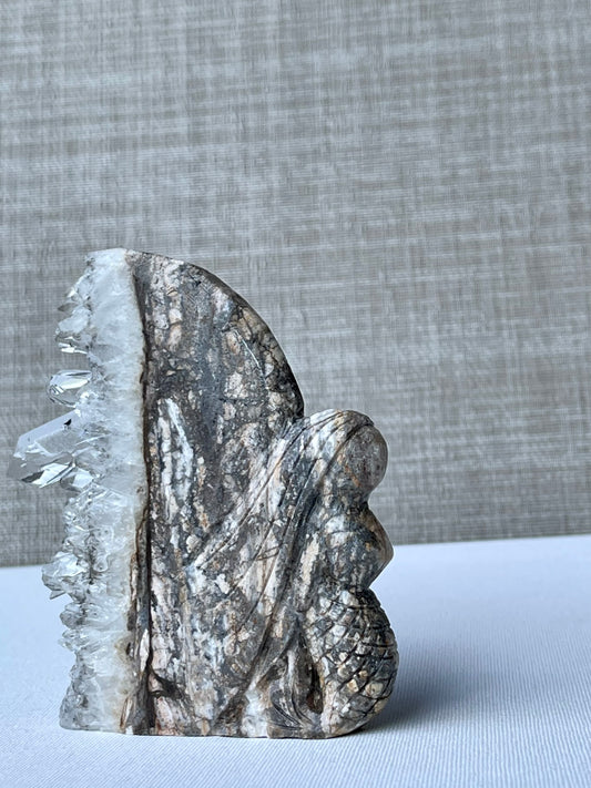 Clear Quartz Cluster Carving || Mermaid