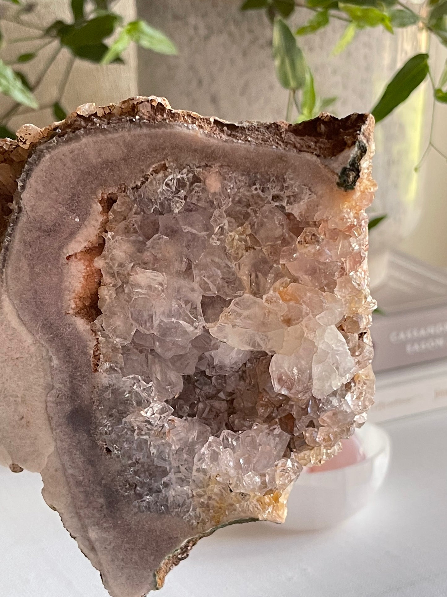 Pink Amethyst on Black Metal Stand (0.327g) || Divine Love
