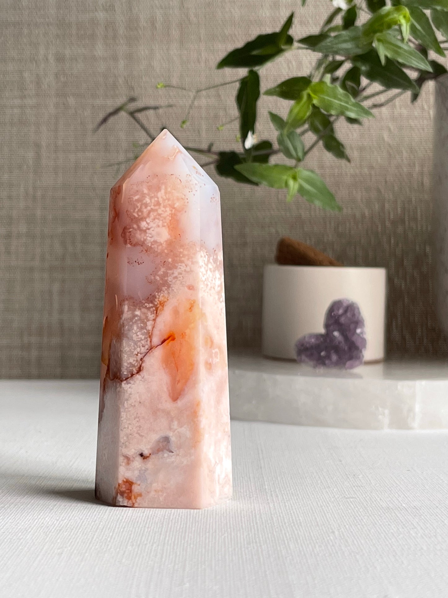 Red Flower Agate Points || Inner Peace