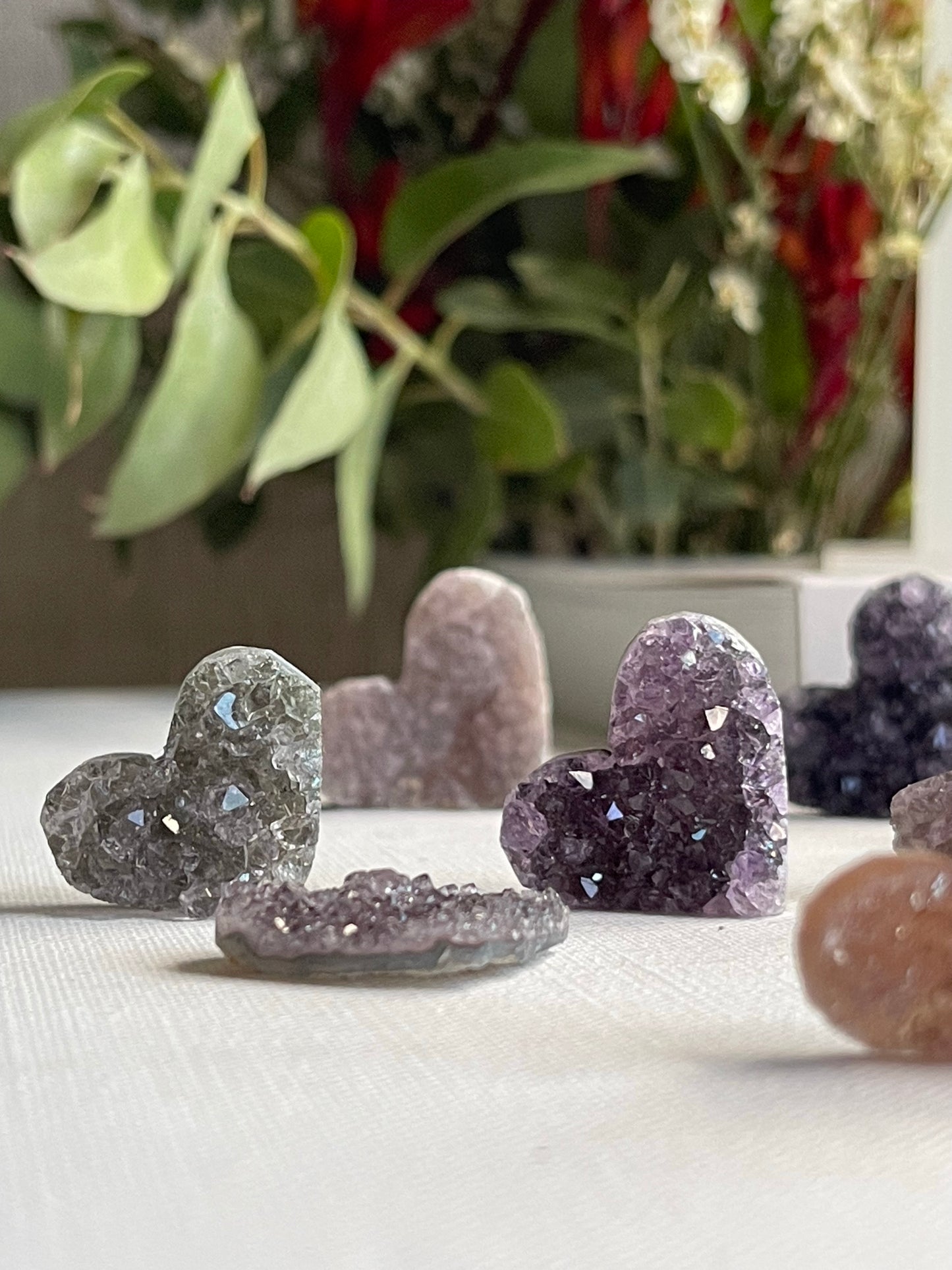 Amethyst Cluster Hearts || Balance