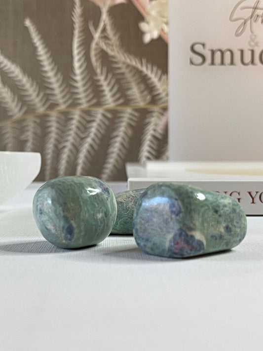 Ruby in Fuchsite Tumbles || Self Worth
