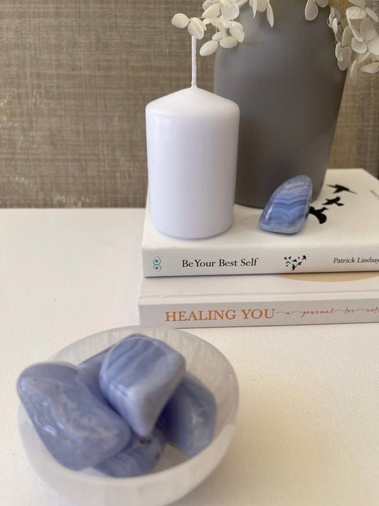 Blue Lace Agate Tumble || Hope