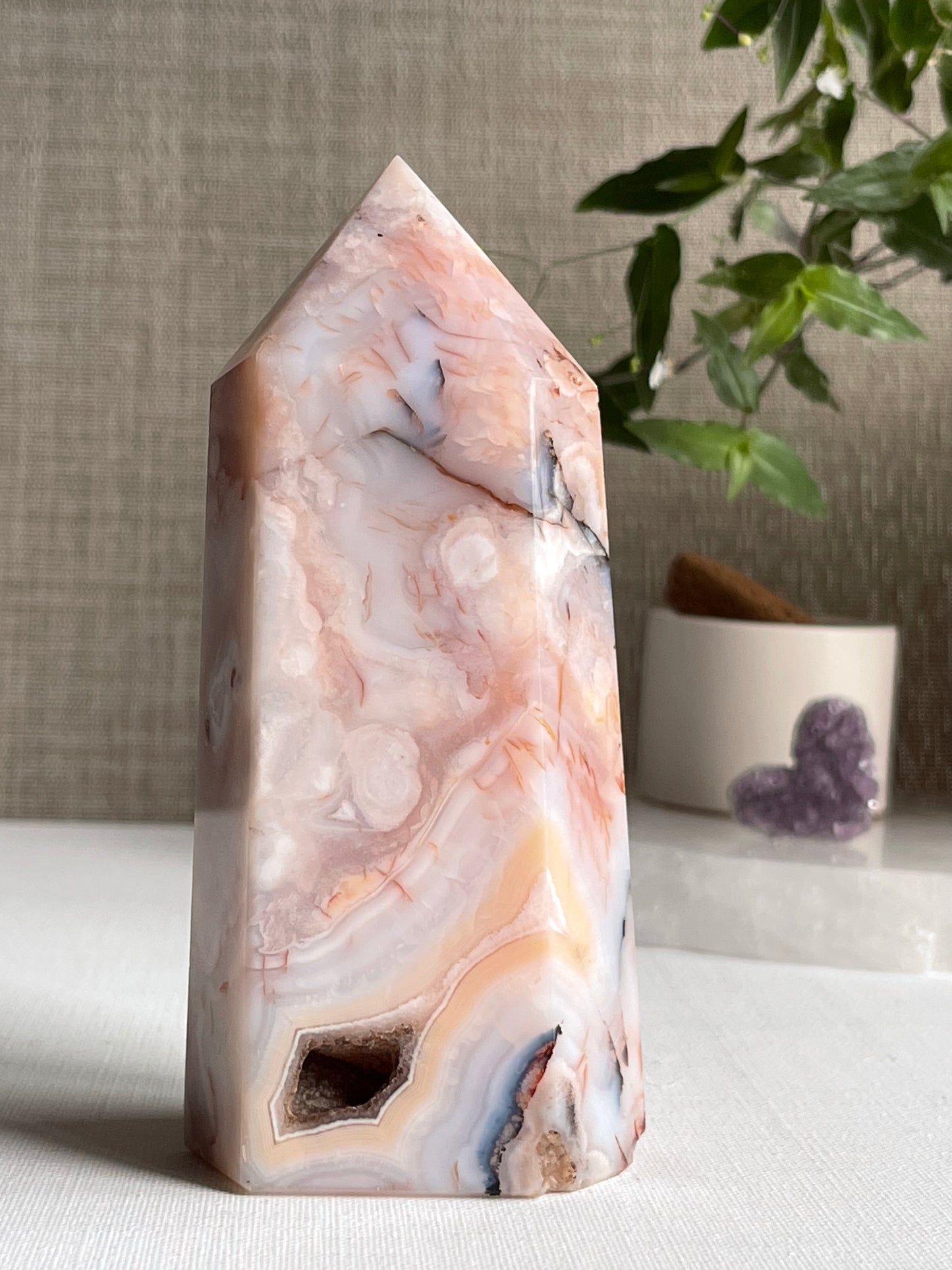 Red Flower Agate Points || Inner Peace