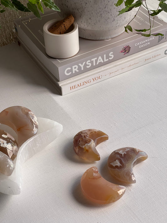 Flower Agate Moons || Self Growth
