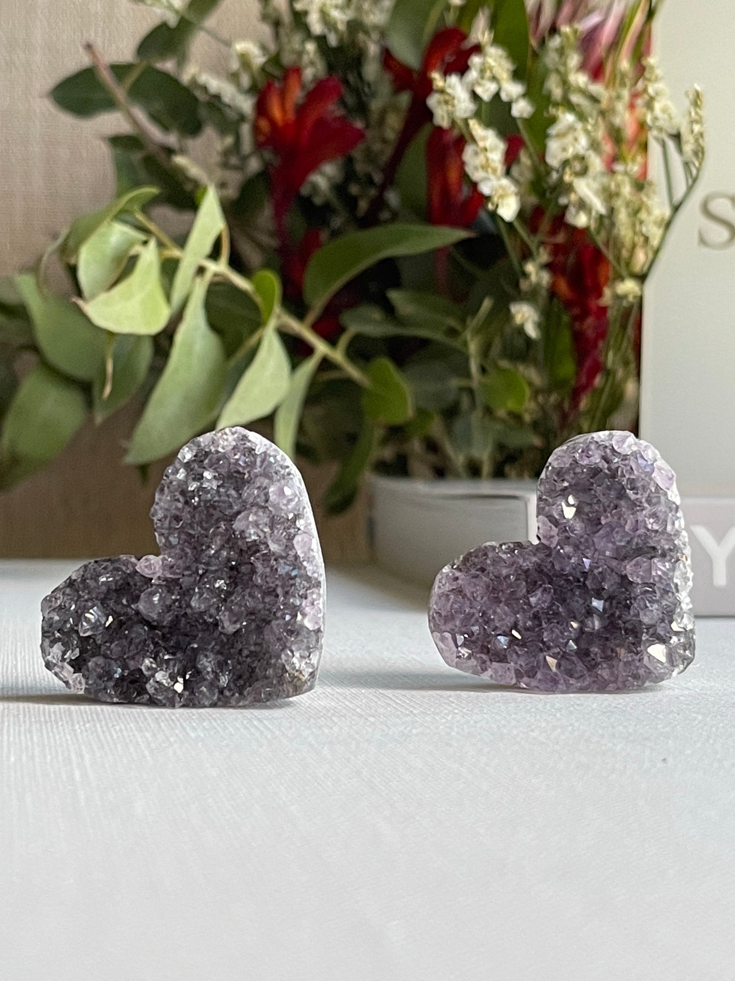 Amethyst Cluster Hearts || Balance