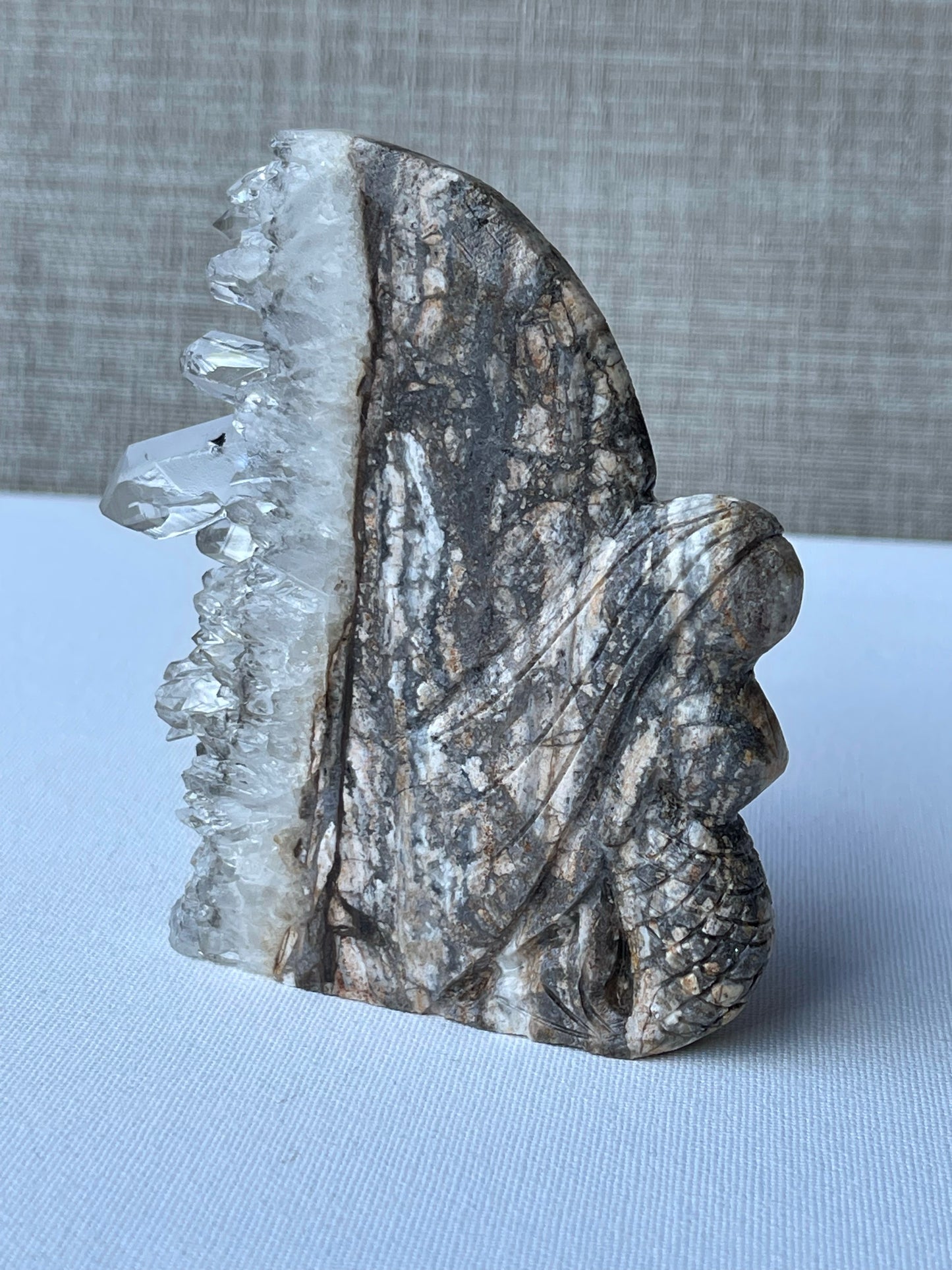 Clear Quartz Cluster Carving || Mermaid