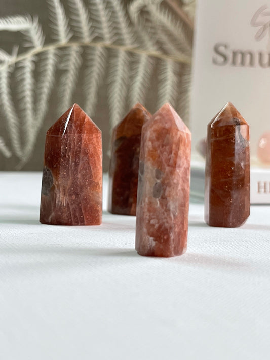 Golden Strawberry Quartz Points || Generosity