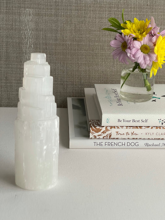 Selenite Rough Tower || Purification