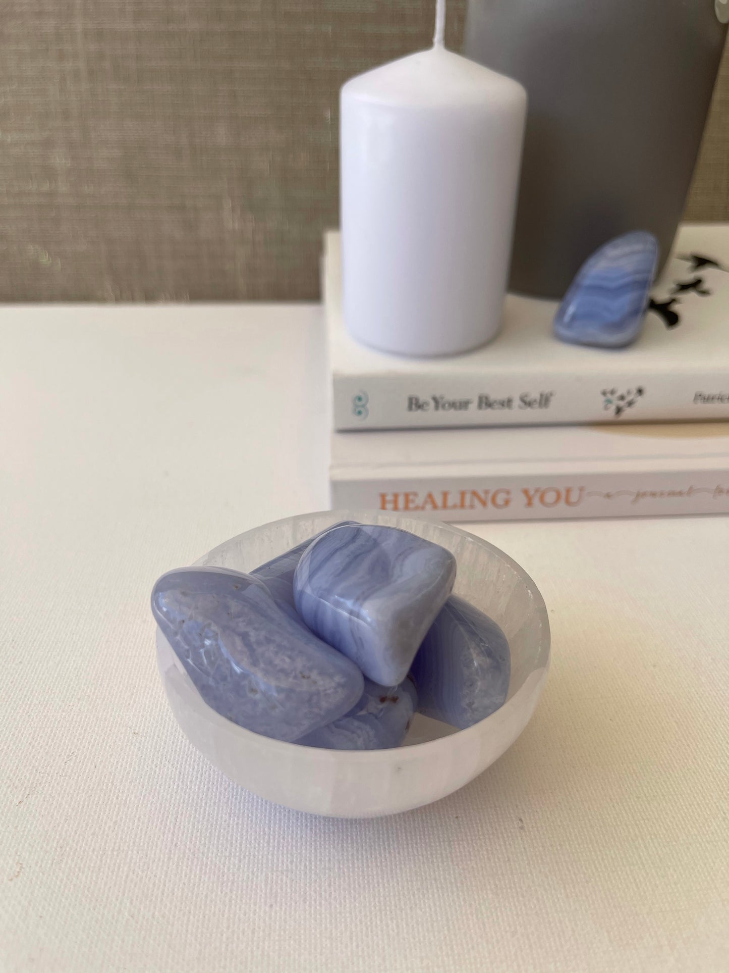 Blue Lace Agate Tumble || Hope