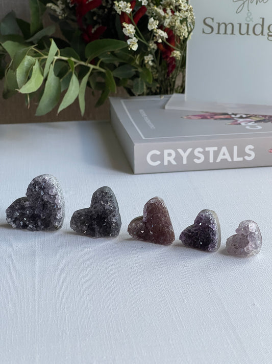 Amethyst Cluster Hearts || Balance