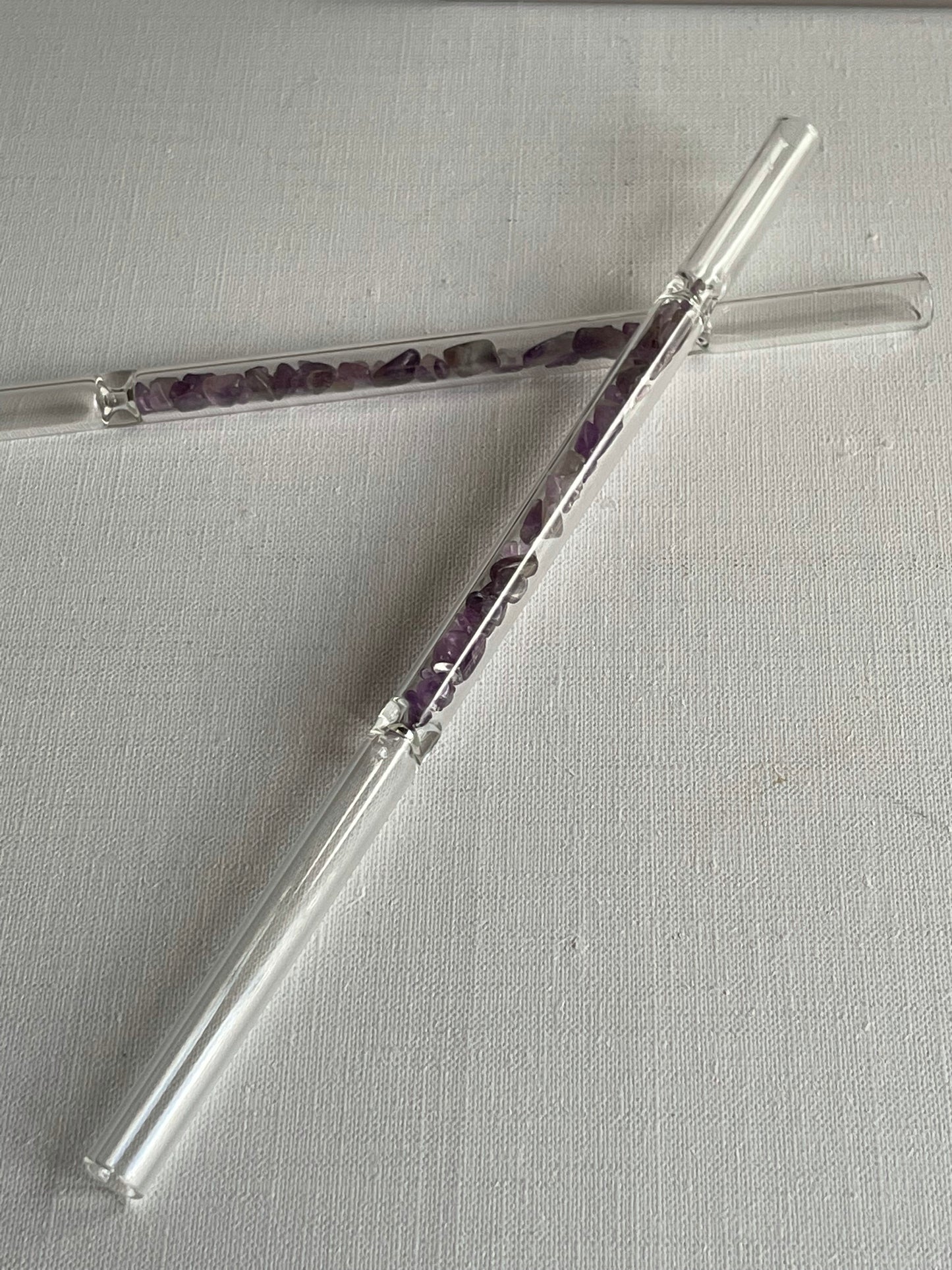 Crystal Chip Glass Straws