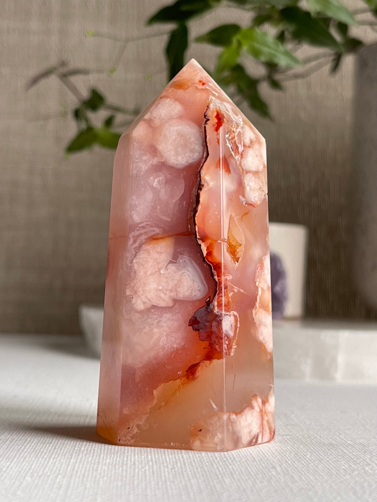Red Flower Agate Points || Inner Peace