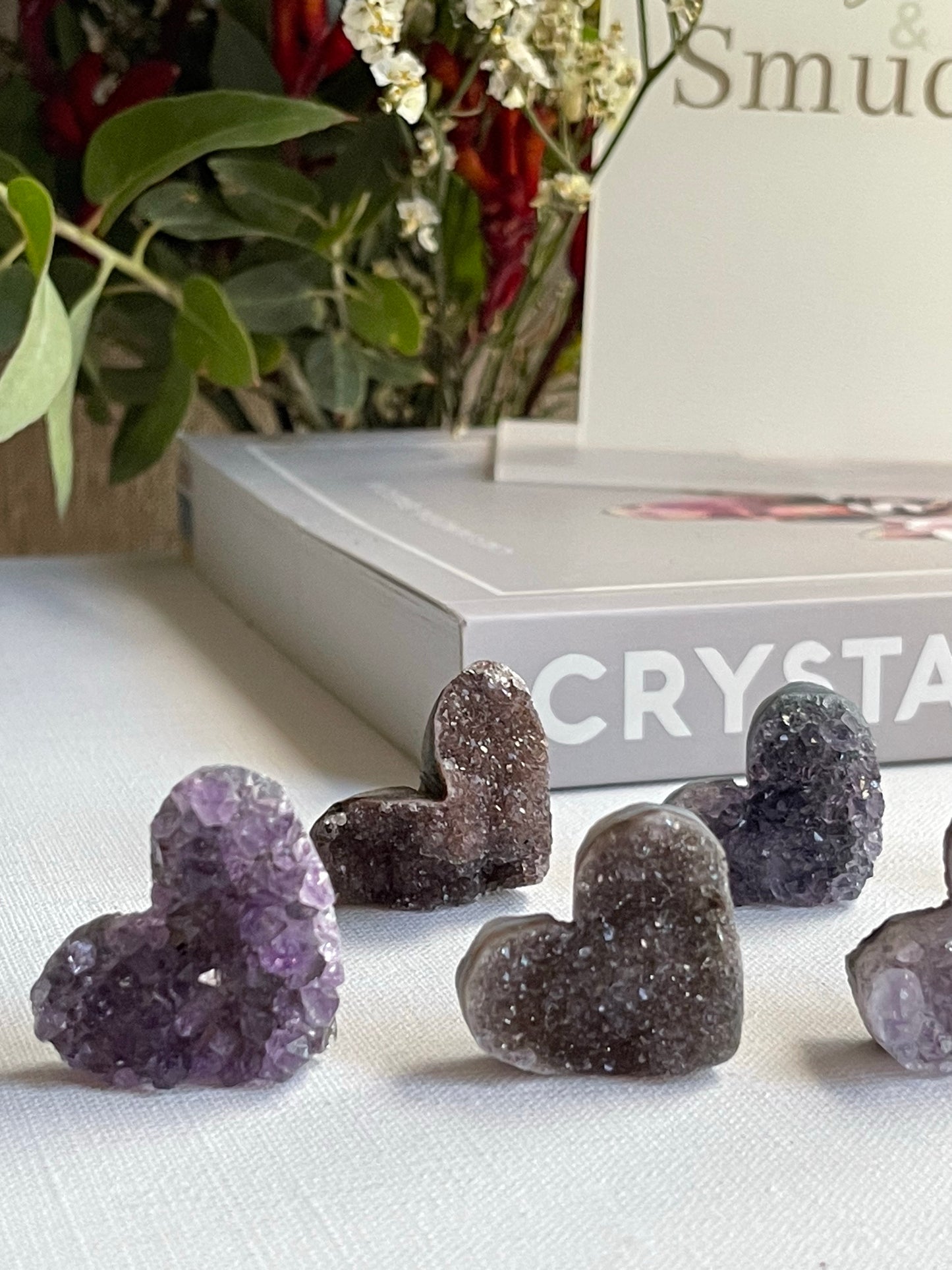 Amethyst Cluster Hearts || Balance