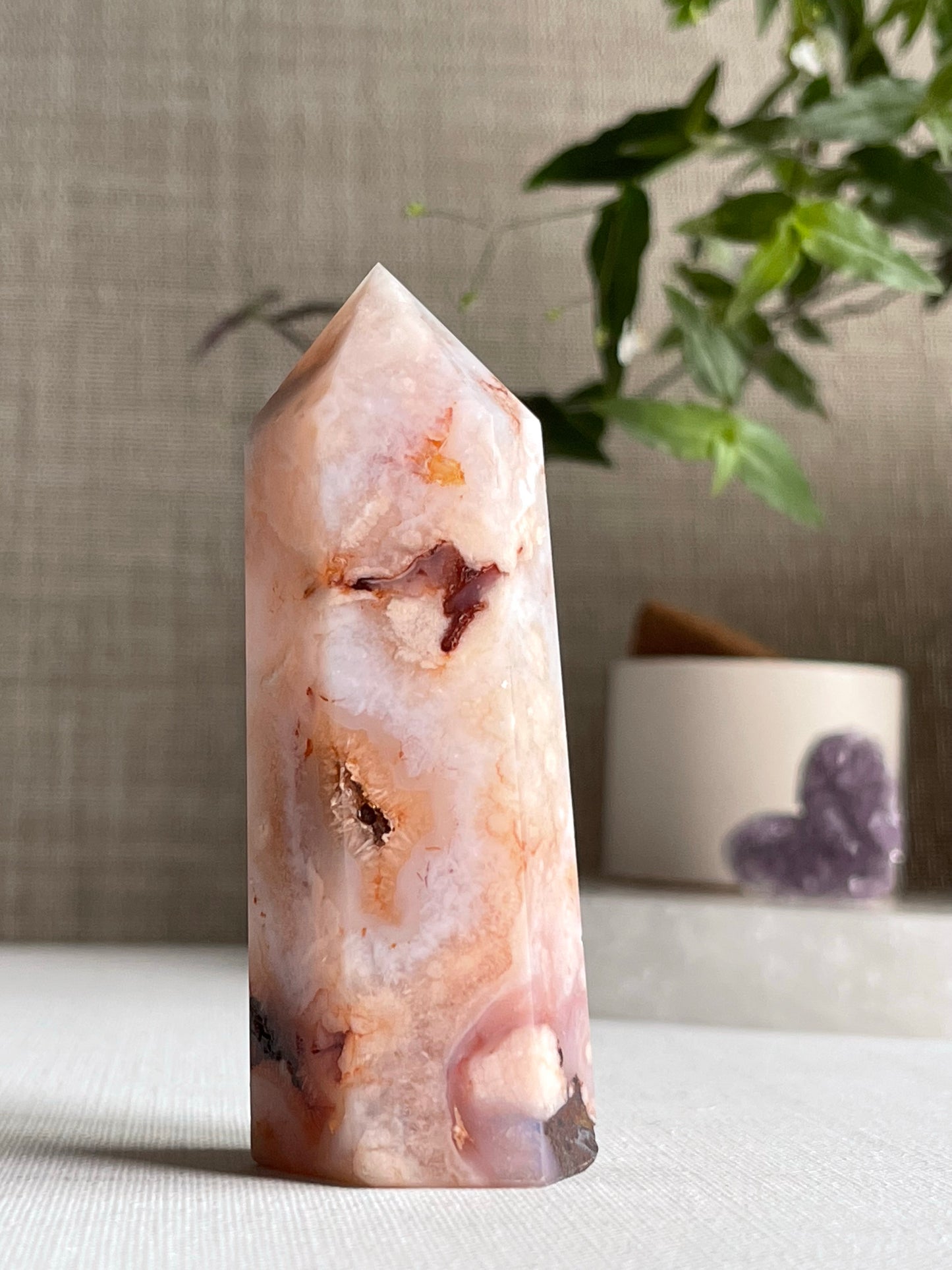 Red Flower Agate Points || Inner Peace