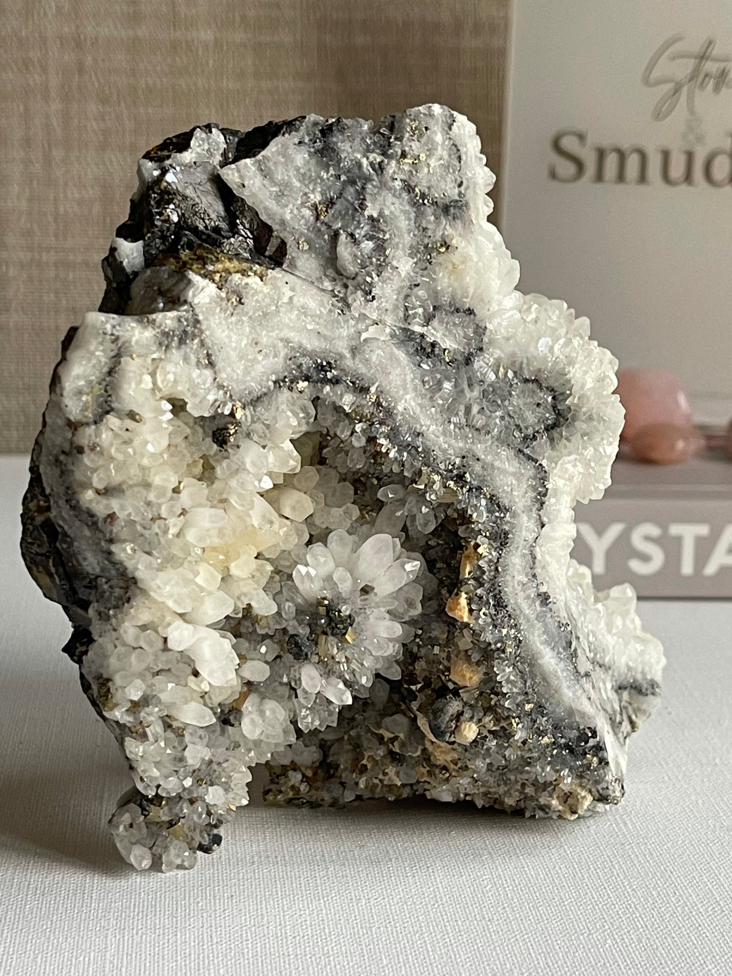 Quartz Cluster with Pyrite & Hematite Inclusions (0.984g) || Specimen