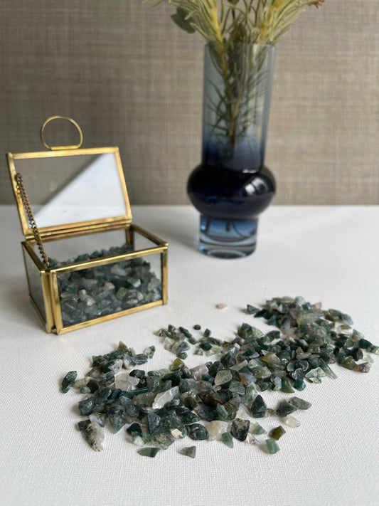 Moss Agate Chips (.100g) || New Beginnings