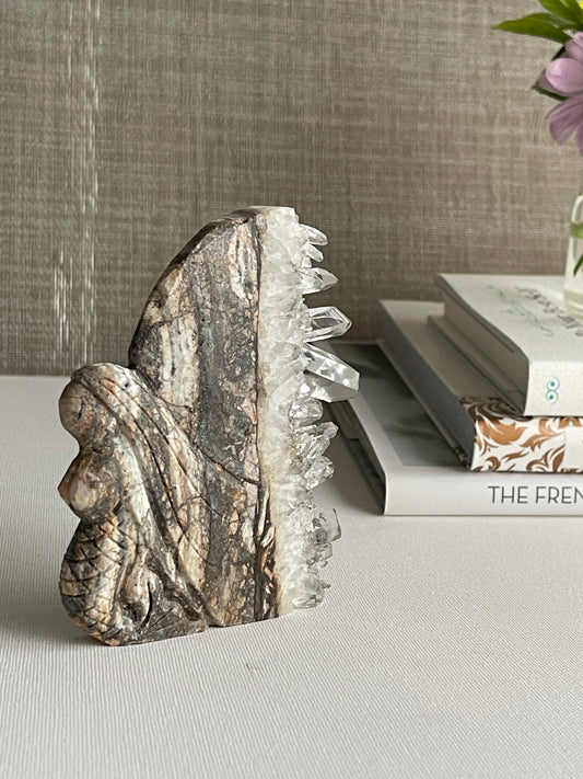 Clear Quartz Cluster Carving || Mermaid