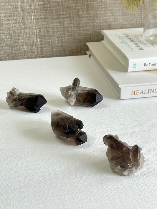Smoky Quartz Cluster Points || Grounding