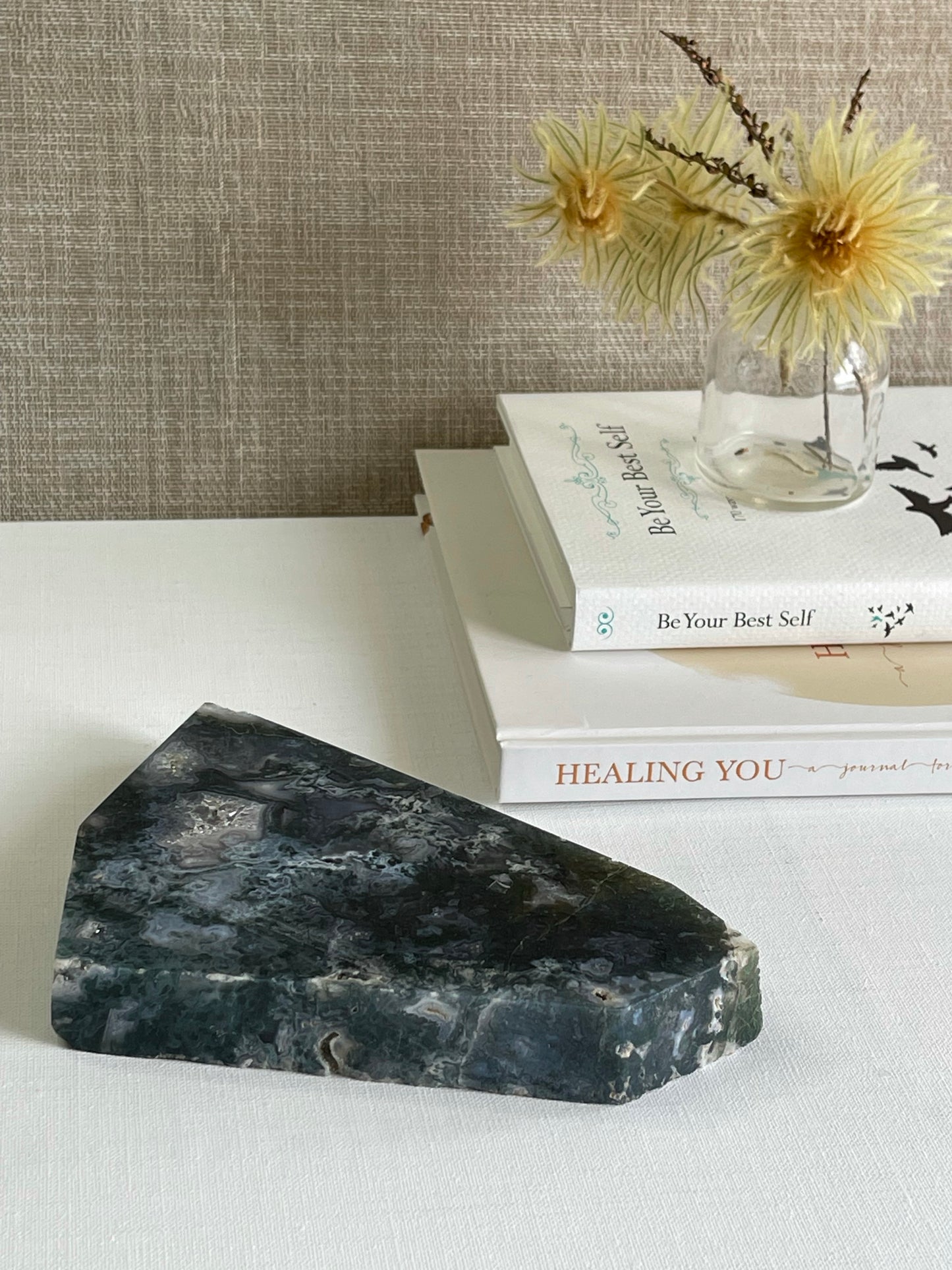 Druzy Moss Agate Slab || New Beginnings