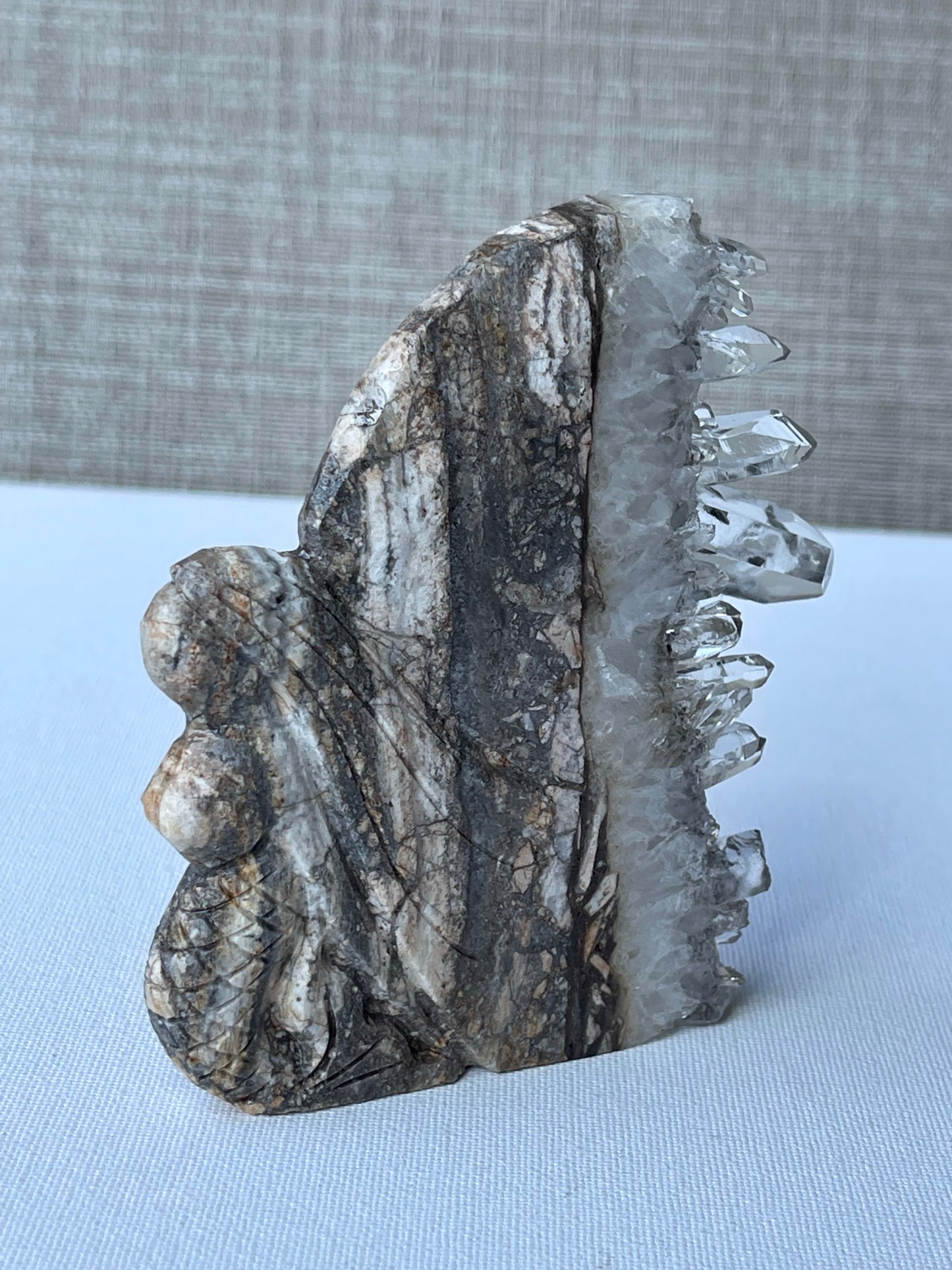 Clear Quartz Cluster Carving || Mermaid