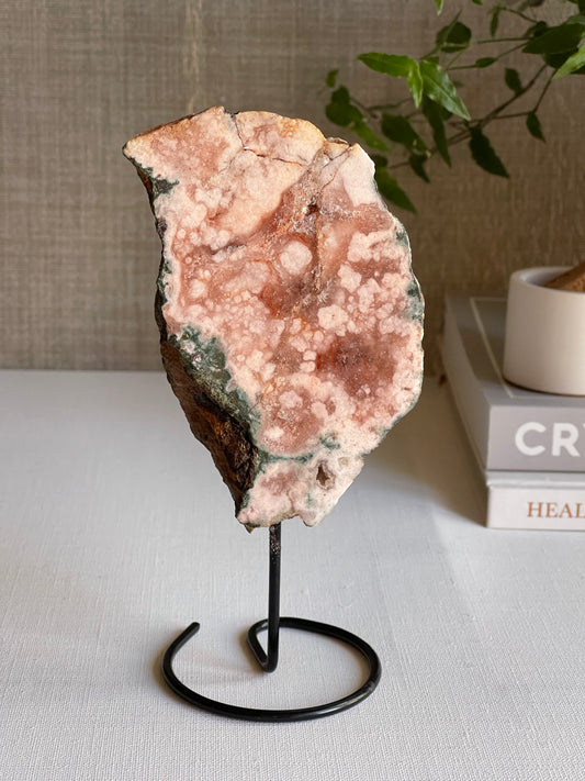 Pink Amethyst on Black Metal Stand (0.300g) || Divine Love