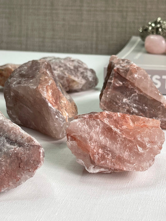Strawberry Quartz Rough || Gratitude
