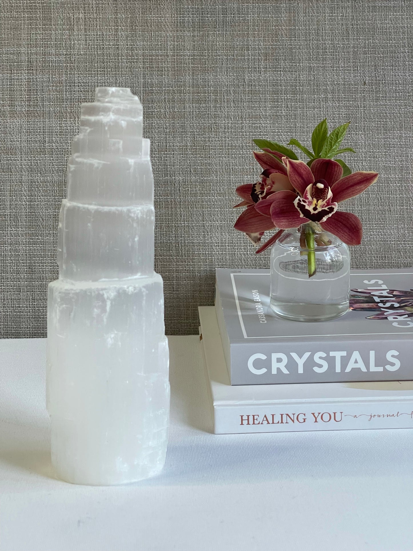 Selenite Rough Tower || Purification
