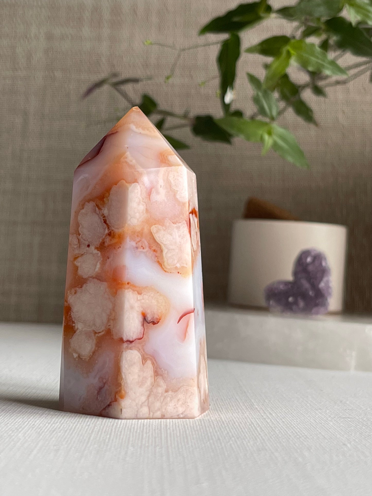 Red Flower Agate Points || Inner Peace
