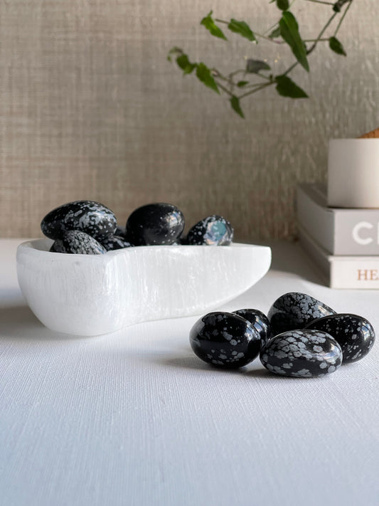 Snowflake Obsidian Tumble || Purification